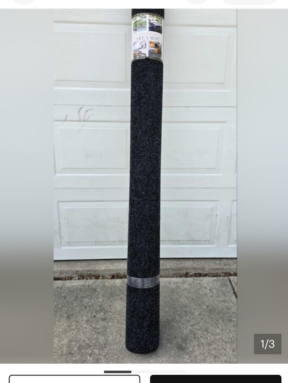 New Mohawk 6ftx9ft area rug indoor/outdoor, Lightweight, durable and soft, Black